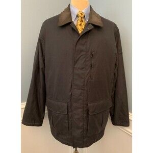 Levis Dockers Coat Mens XL Barn Chore Utility Quilted Vegan Suede Nylon Zip Snap